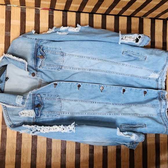 Windsor Ripped Jean Jacket/shirt - Picture 1 of 7